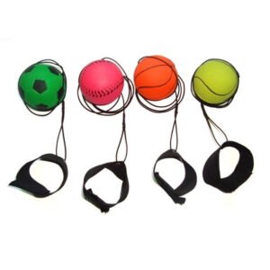 Sport Ball with Nylon String Wrist Band (4 Pack)